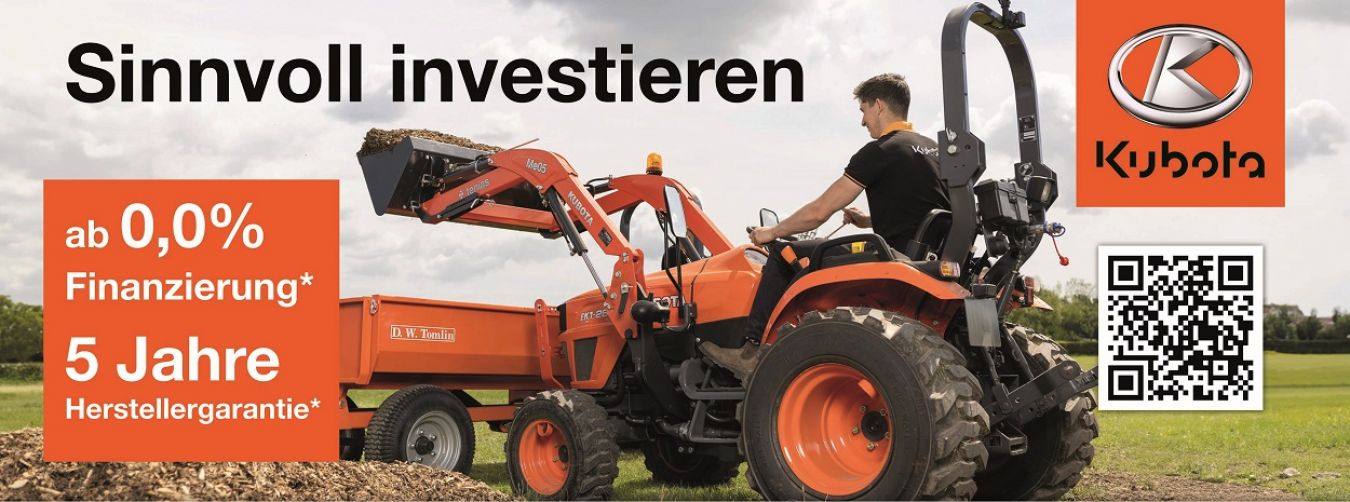 - Die Top Auswahl an Profimähern, Kompakktraktoren, Kommunaltraktoren, Anbaugeräte, Sportplatz und Grundstückspflegemaschinen, Transportfahrzeuge Kubota RTV X  - Finanzierung ab 0,0%  - 1500 Artikel Abverkauf Lagerbestand  - Kubota Kundendienst-Wartung-Se